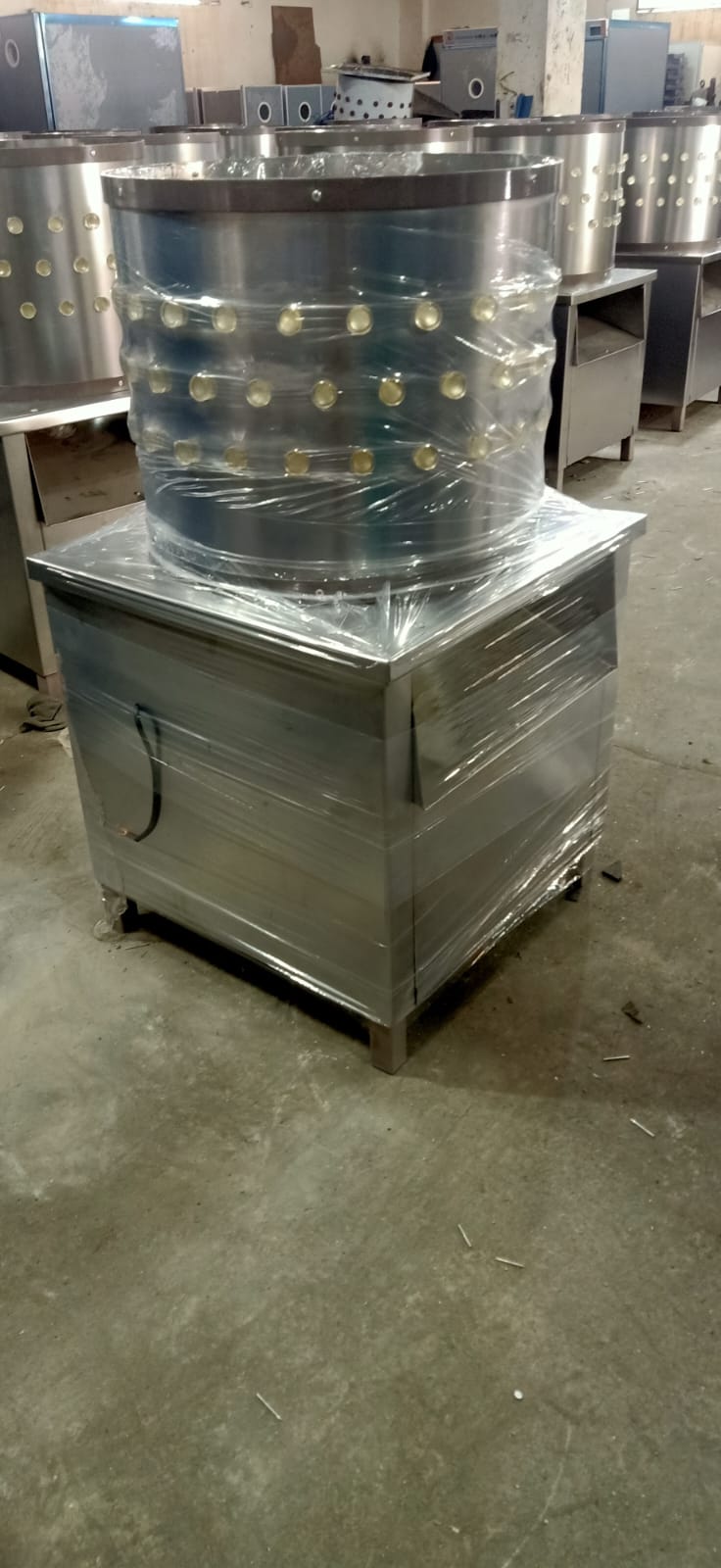 Wrapped feather cleaner ready for delivery