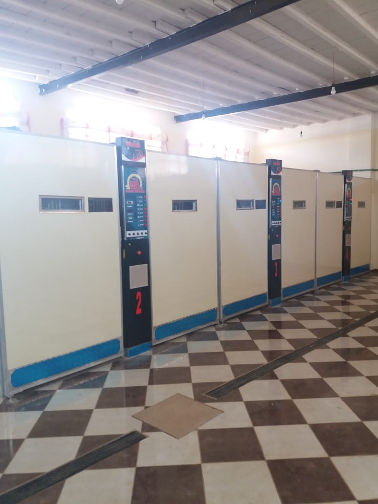 A row of Oscar hatching machines inside the facility